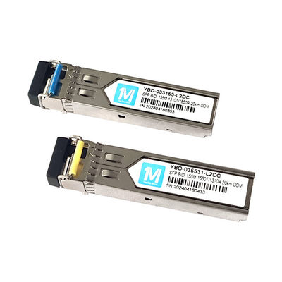 155M BIDI 20km 1310nm/1550nm LC Connector DDM WDM Simplex Οπτική Μονάδα Πηρακτήρας SFP Μονάδα FTTX συμβατό σχεδιασμό