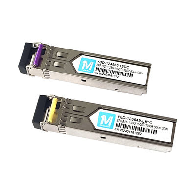 SMF 1.25G BIDI 80km 1490nm/1550nm LC Connector DDM WDM Simplex Οπτική Μονάδα Transceiver Μονάδα SFP στο δίκτυο Wiegand