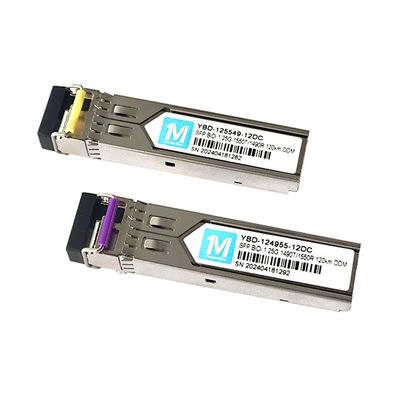 1.25G BIDI 120km 1490nm/1550nm LC Connector DDM WDM Simplex Οπτική Μονάδα SFP Πιστολήπτης για ομαλή απόδοση δικτύου