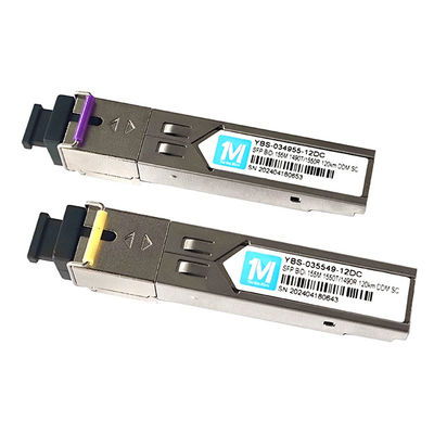 155M BIDI 120km 1490nm/1550nm SC Connector DDM WDM Simplex Fiber Optic Transceiver SFP Module με λειτουργίες DDM και WDM