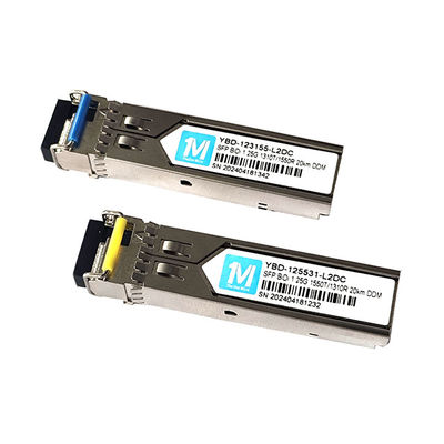 SMF Fiber Type 1.25G BIDI 20km 1310nm/1550nm LC Connector DDM WDM Simplex Οπτική Μονάδα Πηρακτήρας SFP Μονάδα για FTTX