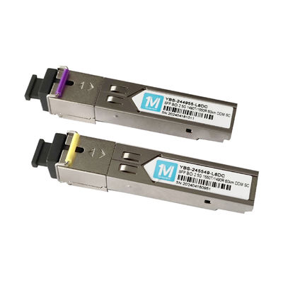 Δίκτυο POE μήκος κύματος 1490nm/1550nm SC σύνδεσμος DDM WDM Simplex Οπτική Μονάδα Πηρακτήρας SFP Μονάδα 2.5G BIDI 60km