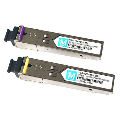 SMF Fiber Type 1.25G BIDI 80km 1490nm/1550nm SC Connector DDM WDM Simplex Οπτική Μονάδα Πηρακτήρα SFP Μονάδα για FTTX