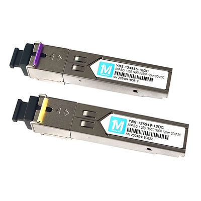 1.25G BIDI SC SMF WDM Fiber Simplex Οπτική Μονάδα SFP Πιστολήπτης 120km 1490nm/1550nm