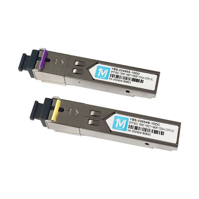 Δίκτυο 155M BIDI 100km WDM SC Connector DDM Simplex Οπτική Μονάδα Πηρακτήρα SFP Μονάδα με μήκος κύματος 1490nm/1550nm