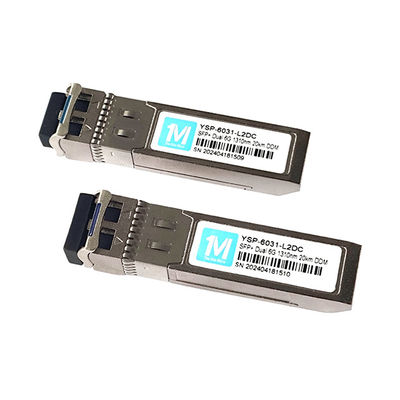 6G SFP 20km 1310nm LC DDM SMF Μονοτρόπος οπτική μονάδα τύπου ινών για τη μετάδοση δεδομένων δικτύου IP