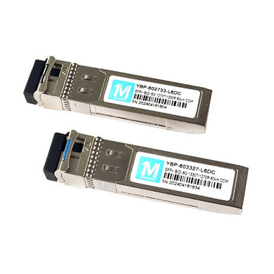 6G SFP BIDI 60km WDM LC Connector DDM Οπτικός δέκτης 1270/1330nm Ταχύτητα μεταφοράς δεδομένων 6G Μονάδα δέκτη ινών μονοτρόπου