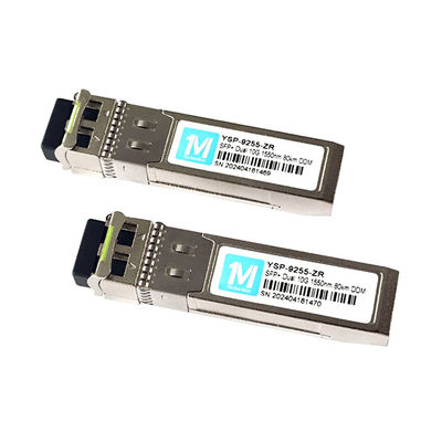 10G SFP Duplex LC 80km 1550nm LC DDM SMF 10GB Οπτική Μονάδα Μονάδα SFP Μονάδα SFP 10G ZR 1550nm μήκος κύματος