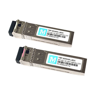 10G SFP BIDI 80km 1490nm/1550nm WDM LC Connector DDM Οπτικός Πιστολήπτης για εφαρμογές Data Center εύρους ζώνης