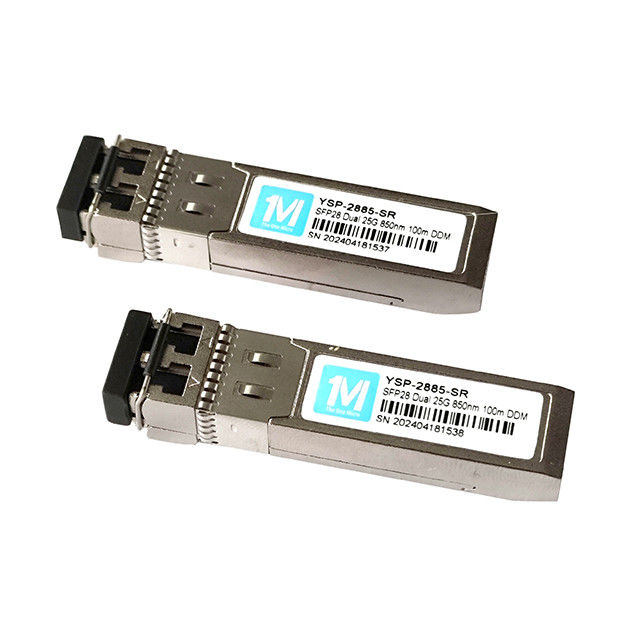 FTTX 25G SFP28 Duplex 100m 850nm LC DDM MMF Multimode VCSEL 25GB SFP28 Μονάδα Οπτικού Πηρατή SFP28 25G SR με 3