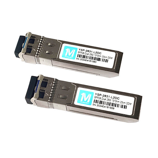 Δορυφορικές συσκευές 25G SFP28 Duplex 20km 1310nm LC DDM SMF 25GB Οπτική μονάδα Μονότροπος SFP28 Μονότροφος SFP28 25G 20km