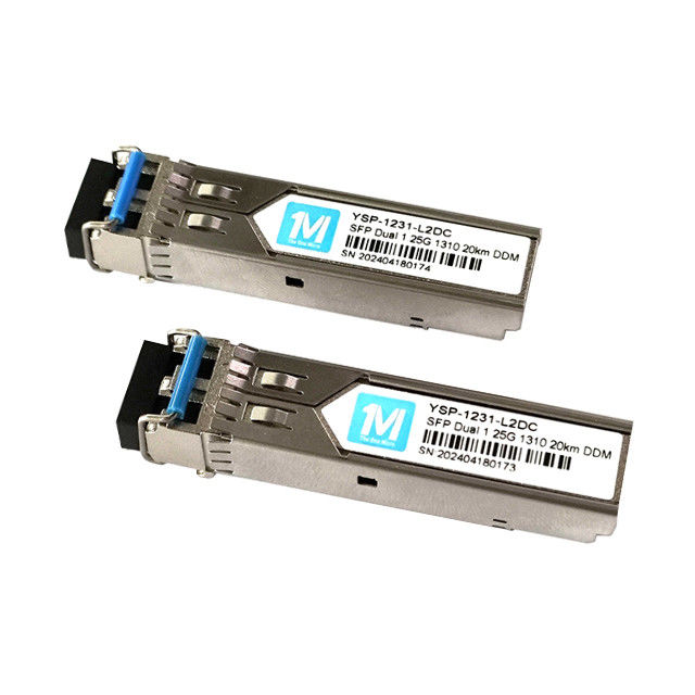 1.25G Duplex 20km 1310nm LC Connector 1000BASE SMF Μονάδα οπτικών ινών Pluggable SFP Transceiver με εφαρμογή DDMI