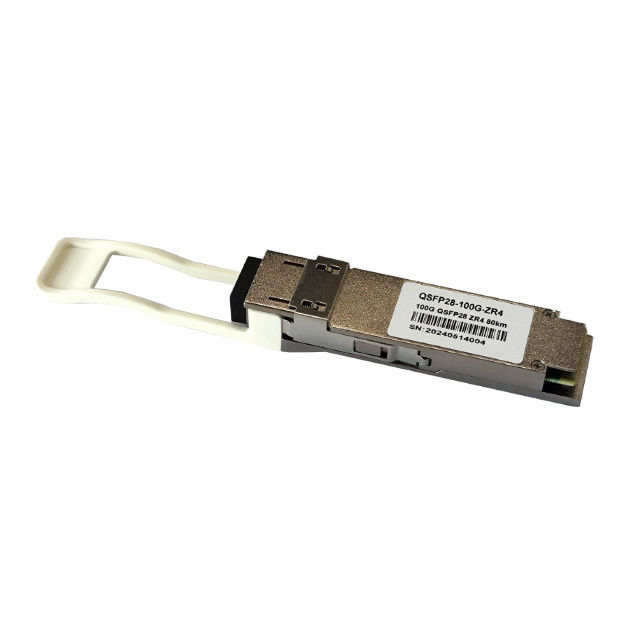 Πιστοδοτητές οπτικών ινών QSFP28-100G-ZR4 DDM Συμβατό qsfp28 μονάδα δέκτη 1310nm 80km ZR4 LC οπτική μονάδα