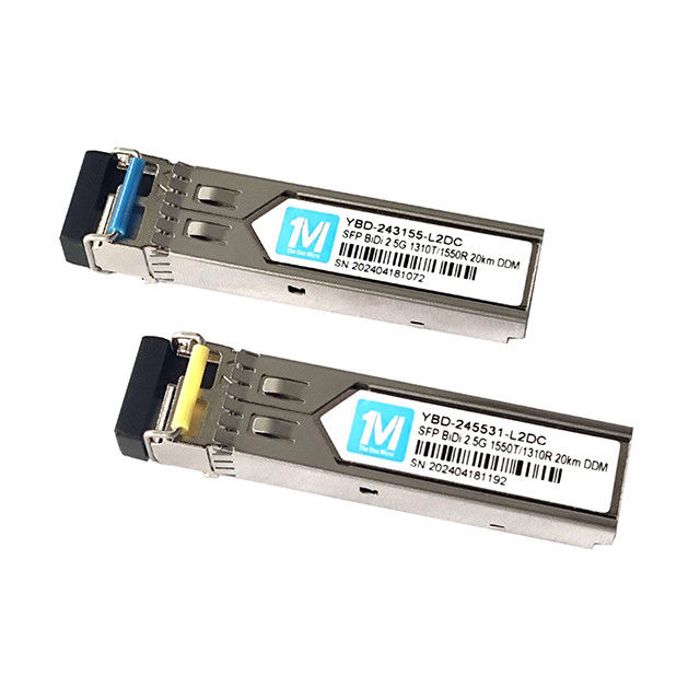 SMF Fiber Type 2.5G BIDI 20km 1310nm/1550nm LC Connector DDM WDM Simplex Οπτική Μονάδα Πηρακτήρα Μονάδα SFP