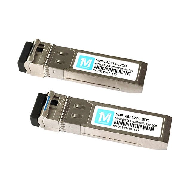 25G BIDI SFP Transceiver 20km 1270nm/1330nm LC Connector WDM οπτική μονάδα ινών με μετάδοση μεγάλων αποστάσεων