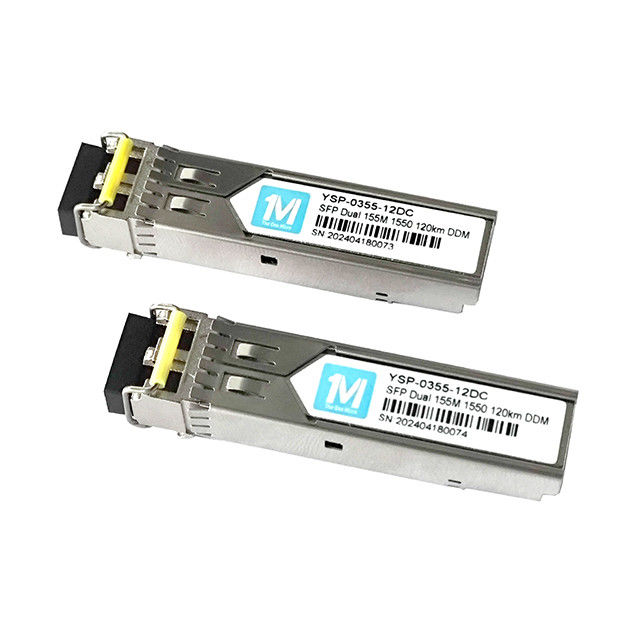 DDMI 155M Duplex 120km 1550nm LC Connector SMF Μονάδα οπτικών ινών