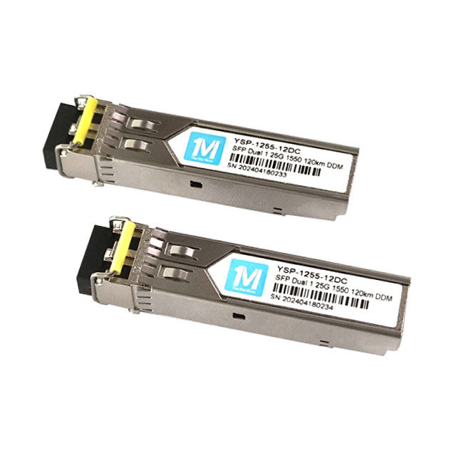 SMF Τύπος ινών 120km Απόσταση 1.25G Duplex 1550nm LC Connector DDM Pluggable SFP Transceiver για Μονάδα Οπτικών ινών
