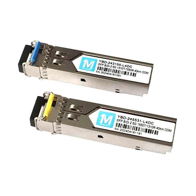 SMF Τύπος ινών 2.5G BIDI 40km 1310nm/1550nm LC Connector DDM WDM Simplex Οπτική Μονάδα Πηρακτήρας SFP Μονάδα