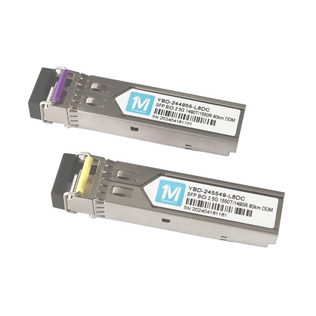 2.5G BIDI LC 80km 1490nm/1550nm DDM WDM Simplex Fiber Optic Transceiver SFP Module για ταχύτητα και σταθερή σύνδεση δικτύου