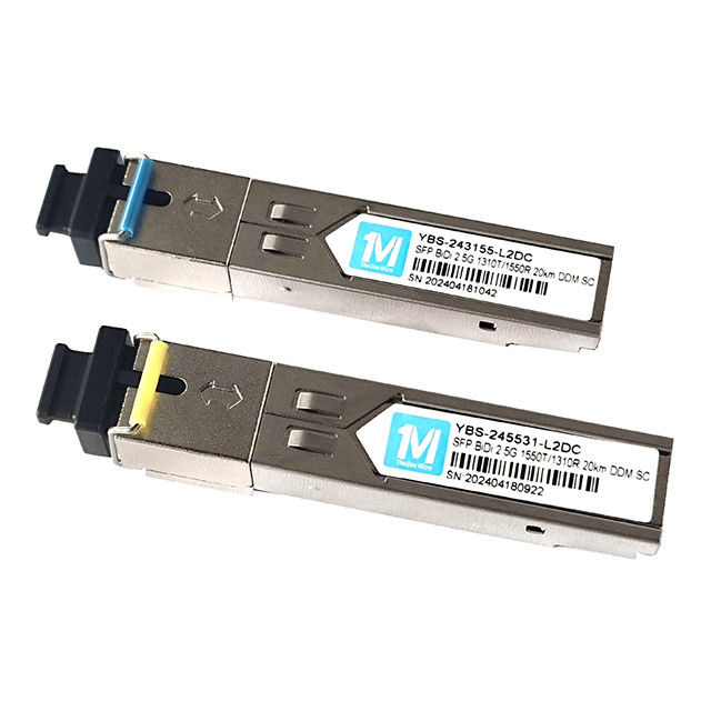 2.5G BIDI 20km 1310nm/1550nm SC Connector DDM WDM Simplex Οπτική Μονάδα Πηρακτήρας Μονάδα SFP για ταχεία μεταφορά δεδομένων