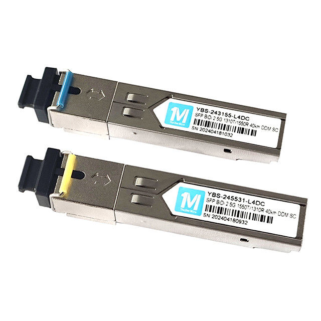 SMF Τύπος ινών 2.5G BIDI 40km 1310nm/1550nm SC Συνδετήρας DDM WDM Simplex Οπτική Μονάδα Πηρακτήρας Μονάδα SFP