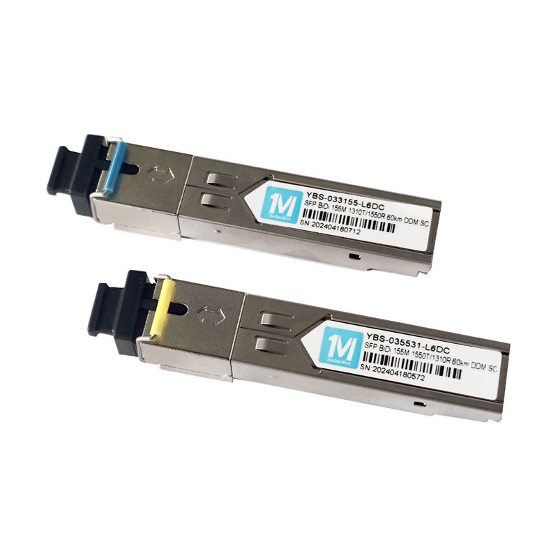 155M BIDI 60km 1310nm/1550nm SC Connector DDM WDM Simplex Οπτική Μονάδα Transceiver Μονάδα SFP για εφαρμογές τηλεπικοινωνιών