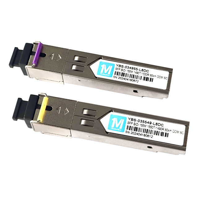 155M BiDi SC 80km 1490nm/1550nm DDM WDM Simplex Οπτική Μονάδα Πιστολήπτης Μονάδα SFP με ευρεία θερμοκρασία λειτουργίας