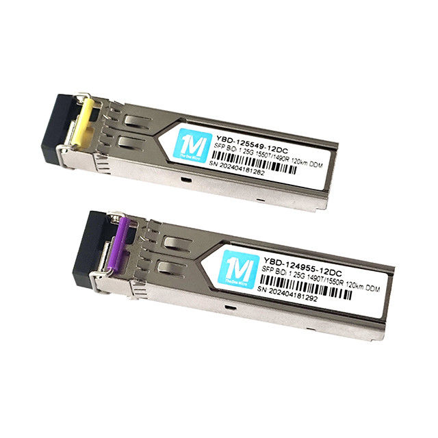 1.25G BIDI 120km 1490nm/1550nm LC Connector DDM WDM Simplex Οπτική Μονάδα SFP Πιστολήπτης για ομαλή απόδοση δικτύου