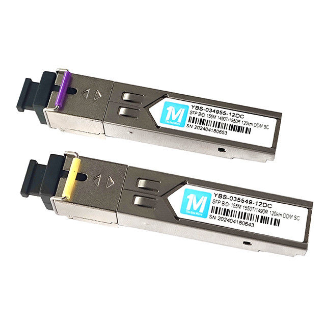155M BIDI 120km 1490nm/1550nm SC Connector DDM WDM Simplex Fiber Optic Transceiver SFP Module με λειτουργίες DDM και WDM