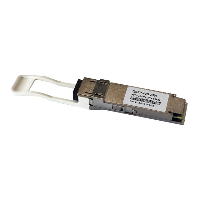 Τύπος ινών SMF 40G QSFP 1310nm 80km ZR4 LC Οπτική Μονάδα DDM Συμβατός Πηρακτής για τη μετάδοση δεδομένων εύρους ζώνης