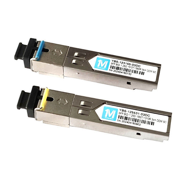 3 DDMI Ναι 1.25G BIDI 3km 1310nm/1550nm SC Connector WDM Simplex Optical Module SFP Transceiver για συνδέσεις δικτύου