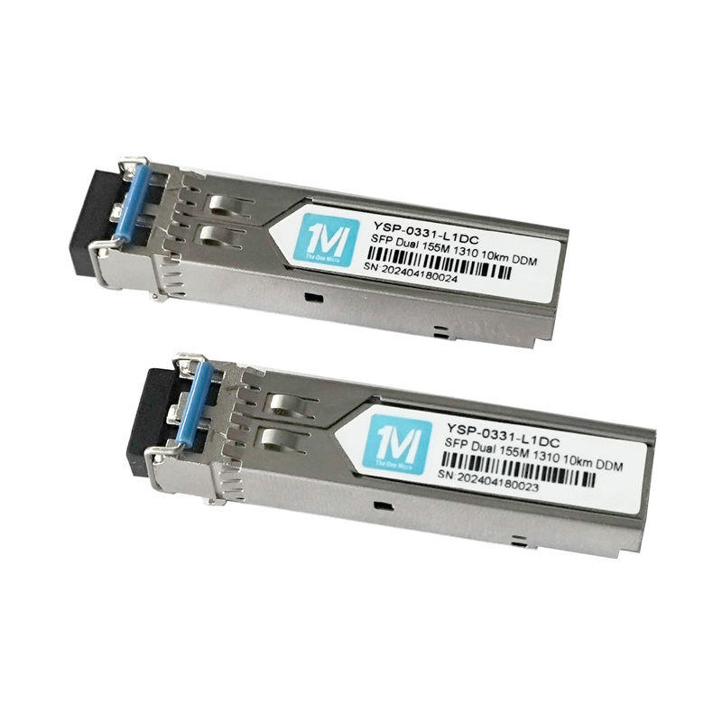 155M Duplex 10km 1310nm LC Connector DDM 100BASE SMF Μονάδα οπτικών ινών Pluggable SFP Transceiver