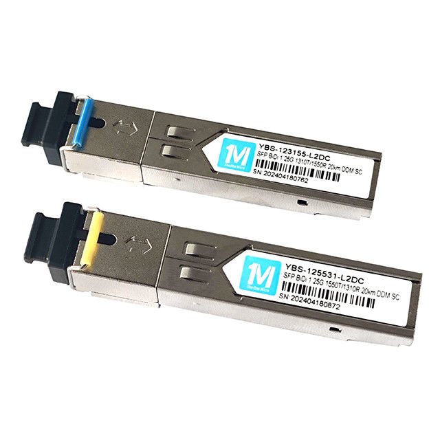 FTTX 1.25G BIDI 20km 1310nm/1550nm SC Connector DDM WDM Simplex Οπτική Μονάδα Πηρακτήρας SFP Δυναμικό