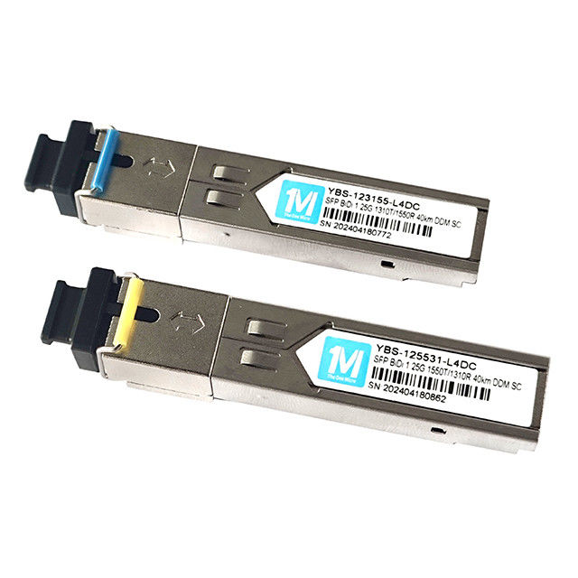 1.25G Δυνατότητα μεταφοράς δεδομένων 40km Απόσταση BIDI SC Connector DDM WDM Simplex Οπτική Μονάδα Πηρακτήρας SFP Μονάδα 1310nm/1550nm