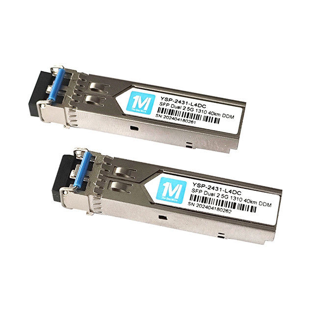 2.5G Duplex 40km 1550nm LC Connector DDM 2500BASE SMF Μονάδα οπτικών ινών Pluggable SFP Transceiver για μετάδοση δεδομένων