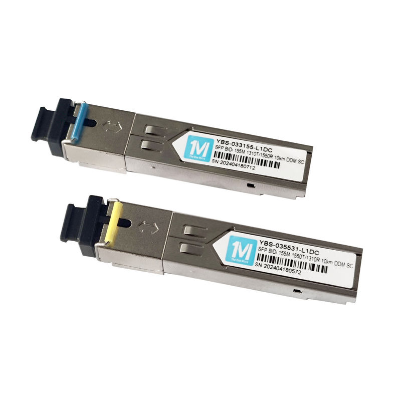 Τύπος ινών SMF 155M BIDI 10km 1310nm/1550nm SC Connector DDM WDM Simplex Optical Module Transceiver SFP για δίκτυα FTTX