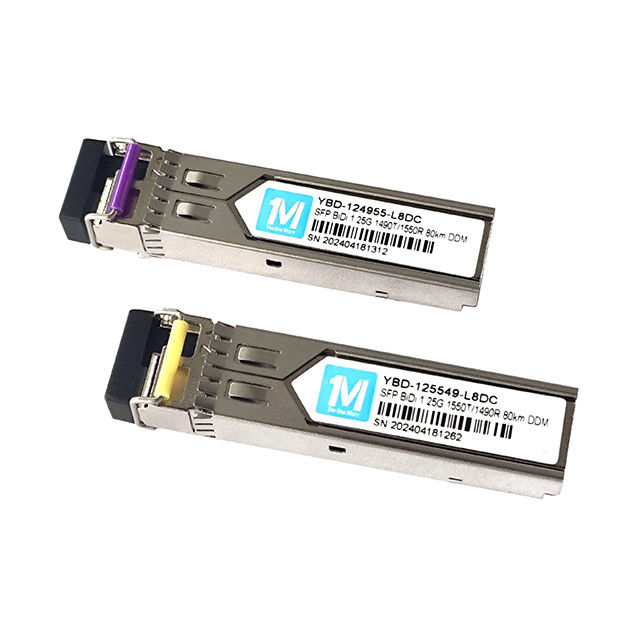 3.3V 1.25G BIDI 100km 1490nm/1550nm LC Connector DDM WDM Simplex Οπτική Μονάδα Πηρακτήρα SFP Μονάδα