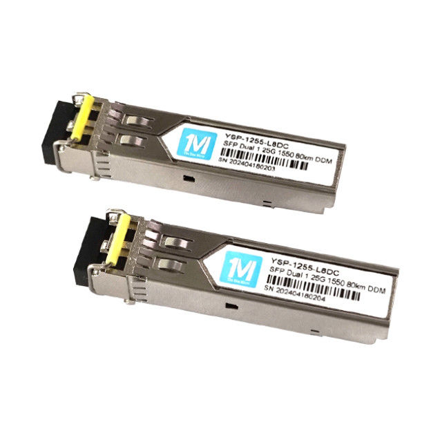 1.25G Duplex LC 60km 1550nm LC Connector DDM 1000BASE SMF Μονάδα οπτικών ινών Pluggable SFP Transceiver για διεπαφή FTTX