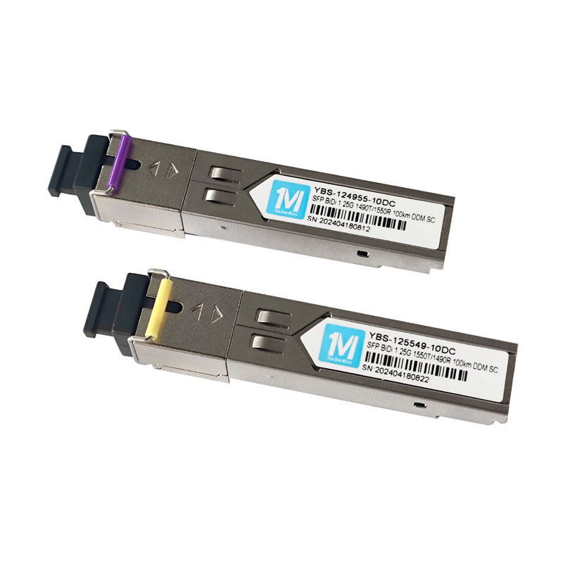 Μεγάλη απόσταση 1.25G BIDI 100km 1490nm/1550nm SC Connector DDM WDM Simplex Οπτική Μονάδα Transceiver SFP Μονάδα