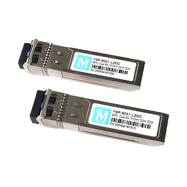 6G SFP 20km 1310nm LC DDM SMF Μονοτρόπος οπτική μονάδα τύπου ινών για τη μετάδοση δεδομένων δικτύου IP