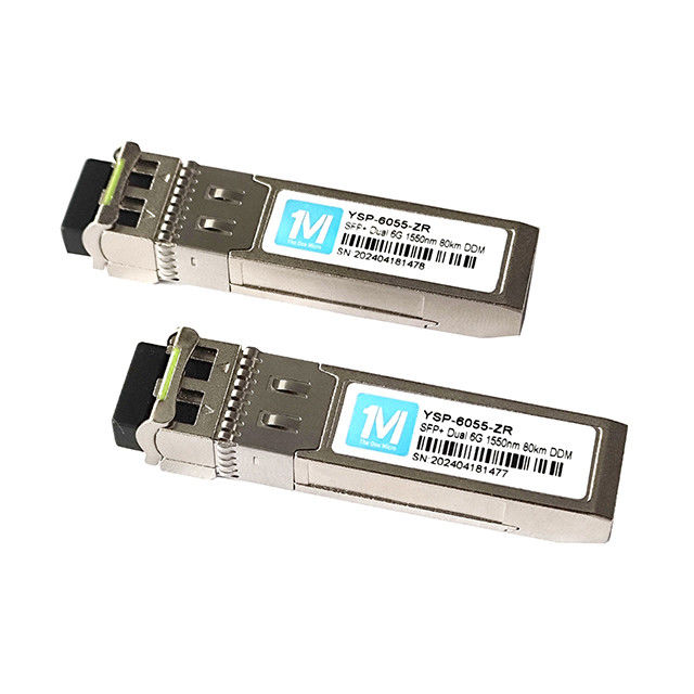 6G SFP Duplex 80km 1550nm LC DDM SMF 6GB Οπτική μονάδα Μονότροπος SFP Μονότροφος SFP