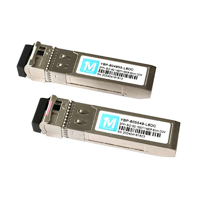6G SFP BIDI 80km 1490nm/1550nm WDM LC Connector DDM Οπτικός δέκτης με ταχύτητα δικτύωσης οπτικών ινών