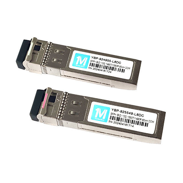 10G SFP BIDI 80km 1490nm/1550nm WDM LC Connector DDM Οπτικός Πιστολήπτης για εφαρμογές Data Center εύρους ζώνης